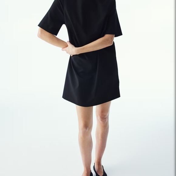H&M A-Line Shift Black Shift Dress Size Medium - Picture 3 of 9